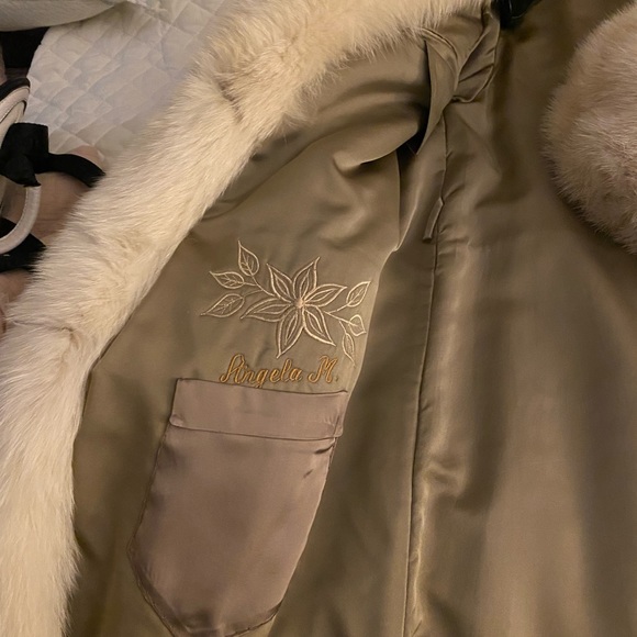 Silver Fox mink Christian Dior full length fur coat - Picture 2 of 6